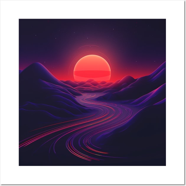 Extraterrestrial sunset Wall Art by Chromatic Currents